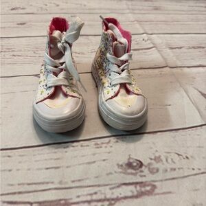Converse Kids Floral High-Top Sneakers - Pink and White